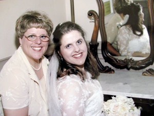 My Mom and I on my Wedding Day.